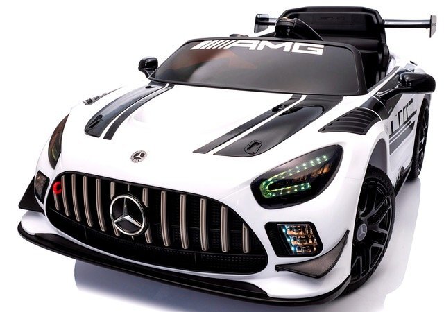 MERCEDES-BENZ Masinuta electrica cu telecomanda pentru copii Mercedes GT3 Evo Alb 114x69x45 cm varsta 1-5 ani roti Eva scaun din piele Eco putere 90W