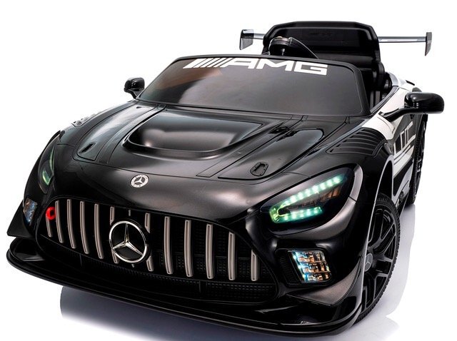 MERCEDES-BENZ Masinuta electrica cu telecomanda pentru copii Mercedes GT3 Evo Negru 114x69x45 cm varsta 1-5 ani roti Eva scaun din piele Eco putere 90W