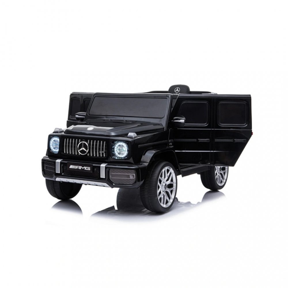 MERCEDES-BENZ Masinuta electrica pentru copii cu licenta Mercedes Benz AMG G63 Black cu telecomanda 2.4G2 motoarex35wdeschidere usilumini LEDsuspensii volan cu functii pornire la buton