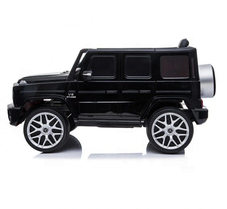 MERCEDES-BENZ Masinuta electrica pentru copii cu licenta Mercedes Benz AMG G63 Black cu telecomanda 2.4G2 motoarex35wdeschidere usilumini LEDsuspensii volan cu functii pornire la buton