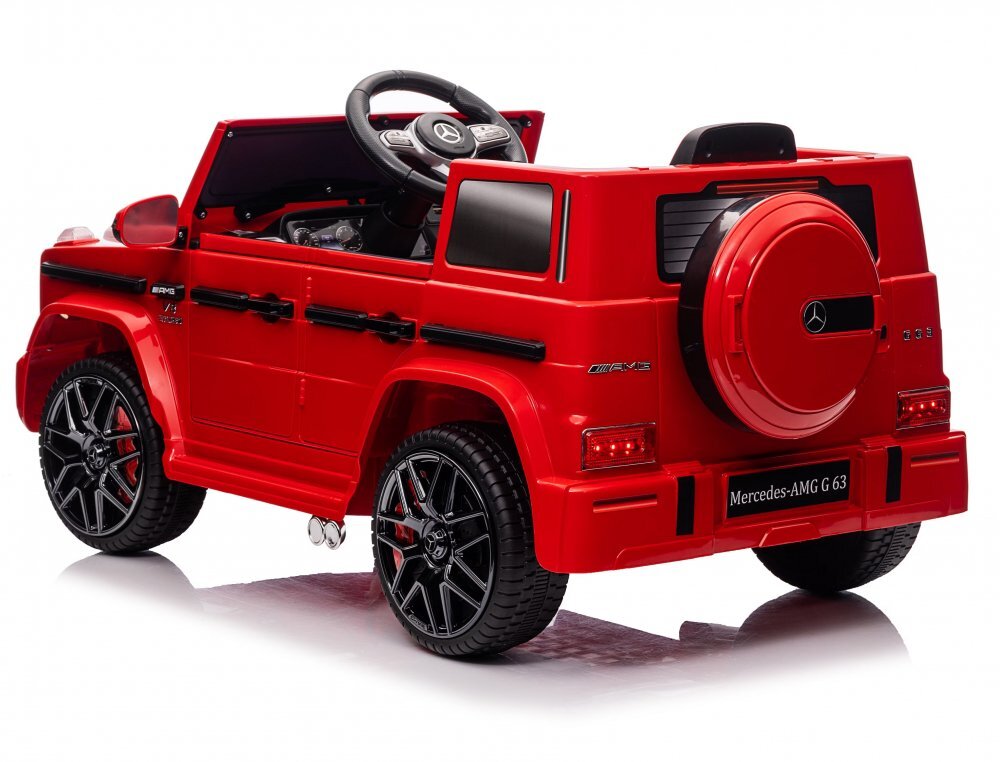 MERCEDES-BENZ Masinuta electrica pentru copii cu licenta Mercedes Benz AMG G63 Red cu telecomanda 2.4G 2 motoarex35w deschidere usilumini LEDsuspensii volan cu functii pornire la buton