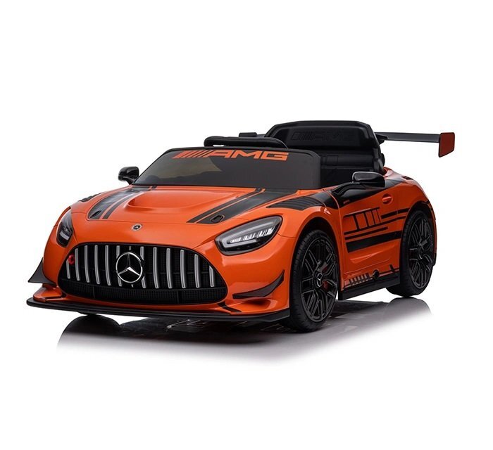 MERCEDES-BENZ Masinuta electrica pentru copii cu licenta Mercedes Benz AMG Orange cu echipare premiumtelecomanda cu 3 vitezeroti evascaun din piele2motoare x 35wusi cu deschiderebluetoothindicator baterieeleronsistem troller