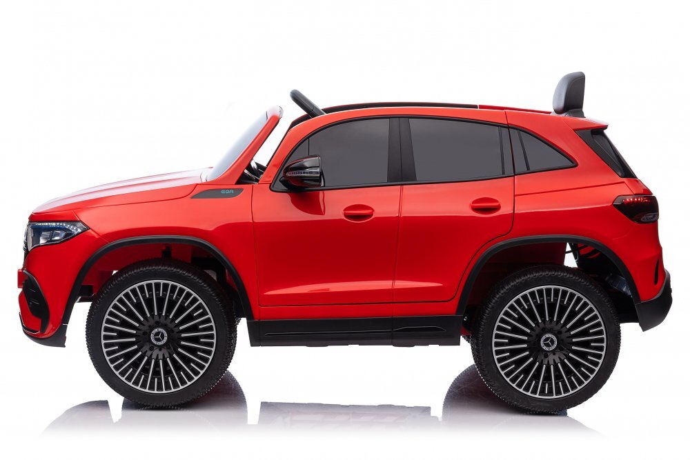 MERCEDES-BENZ Masinuta electrica pentru copii cu licenta Mercedes Benz EQA 4x4 RedEchipare PremiumTelecomanda 24GRoti EVAScaun din piele4 motoareFaruri si stopuri cu LEDDeschidere usi Suspensii Bluetooth