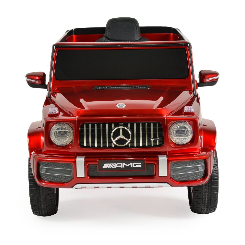 MERCEDES-BENZ Masinuta electrica pentru copii cu licenta Mercedes Benz Redacumulator 12V4.5Ahmotoare 2x30Wscaun din piele ecologicatelecomanda 2.4G cu 3 vitezelumini LEDdeschidere usiunitate audio cu MP3bluetoothviteza 3-5kmh