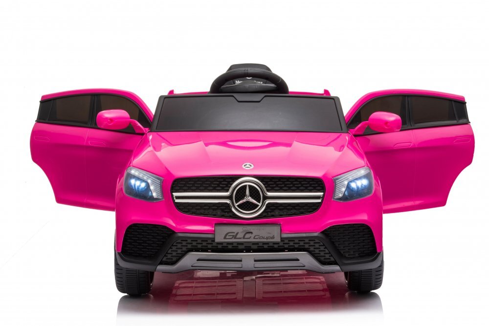 MERCEDES-BENZ Masinuta electrica pentru copii GLC Coupe Pink 70w cu telecomanda 2.4Groti evascaun pielecentura de sigurantausi cu deschideresistem troller3 vitezelumini ledmuzicamufa mp3usbindicator baterie