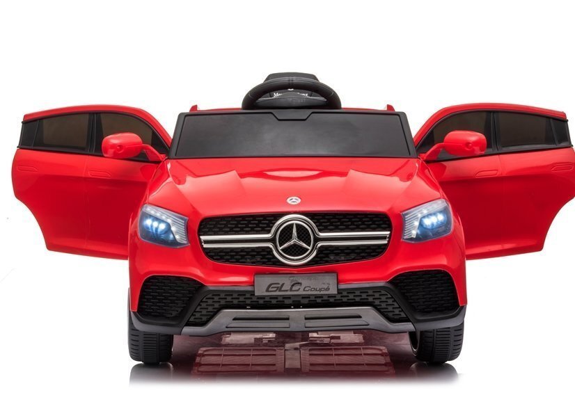 MERCEDES-BENZ Masinuta electrica pentru copii GLC Coupe Red 70w cu telecomanda 2.4Groti evascaun pielecentura de sigurantausi cu deschideresistem troller3 vitezelumini ledmuzicamufa mp3usbindicator baterie