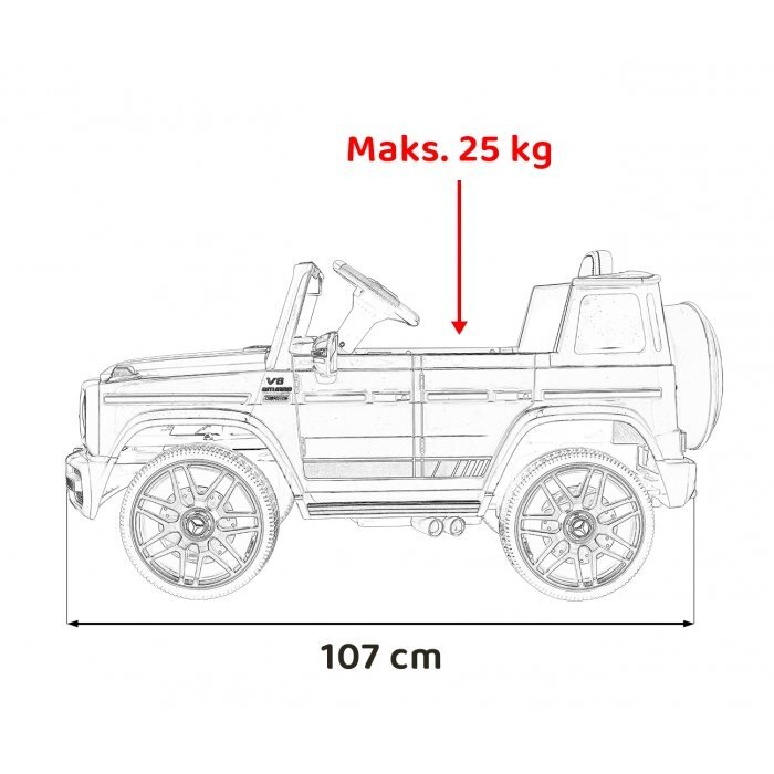 MERCEDES-BENZ Masinuta electrica pentru copii Mercedes AMG G63 Negru 50W cu telecomanda pornire lenta sunete si lumni suspensii si scaun din piele