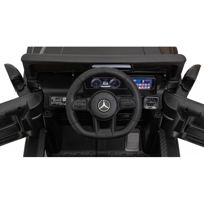 MERCEDES-BENZ Masinuta electrica pentru copii Mercedes AMG G63 Negru 50W cu telecomanda pornire lenta sunete si lumni suspensii si scaun din piele