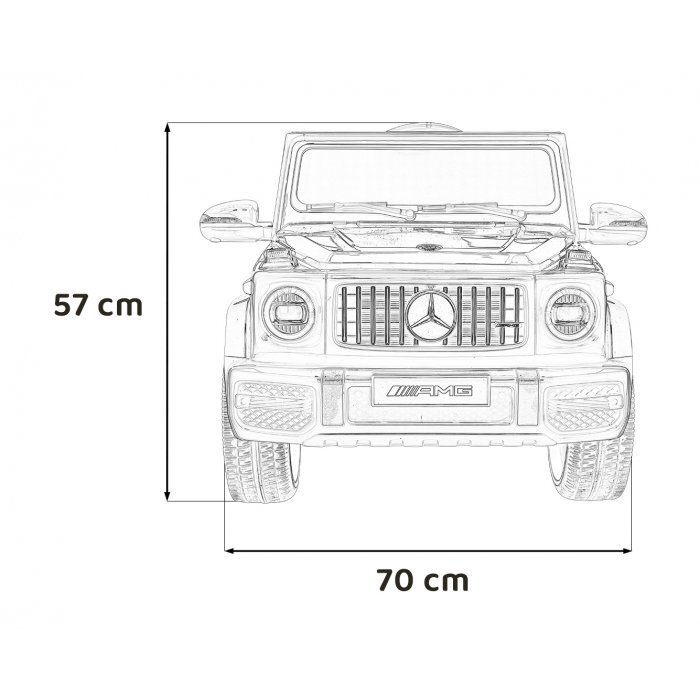MERCEDES-BENZ Masinuta electrica pentru copii Mercedes AMG G63 Rosu 50W cu telecomanda pornire lenta sunete si lumni suspensii si scaun din piele
