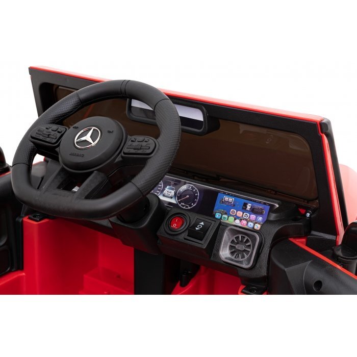 MERCEDES-BENZ Masinuta electrica pentru copii Mercedes AMG G63 Rosu 50W cu telecomanda pornire lenta sunete si lumni suspensii si scaun din piele