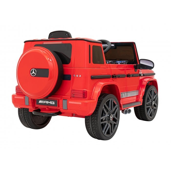 MERCEDES-BENZ Masinuta electrica pentru copii Mercedes AMG G63 Rosu 50W cu telecomanda pornire lenta sunete si lumni suspensii si scaun din piele