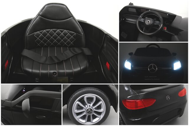 MERCEDES-BENZ Masinuta electrica pentru copii Mercedes AMG GLC Coupe Negru cu telecomanda 4x4 roti EVA varsta 1-4.5 ani 105x67x46 cm putere 180W