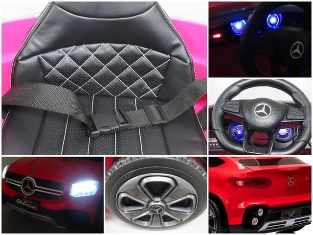 MERCEDES-BENZ Masinuta electrica pentru copii Mercedes AMG GLC Coupe Rosu cu telecomanda 4x4 roti EVA varsta 1-4.5 ani 105x67x46 cm putere 180W