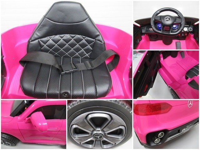 MERCEDES-BENZ Masinuta electrica pentru copii Mercedes AMG GLC Coupe Roz cu telecomanda 4x4 roti EVA varsta 1-4.5 ani 105x67x46 cm putere 180W