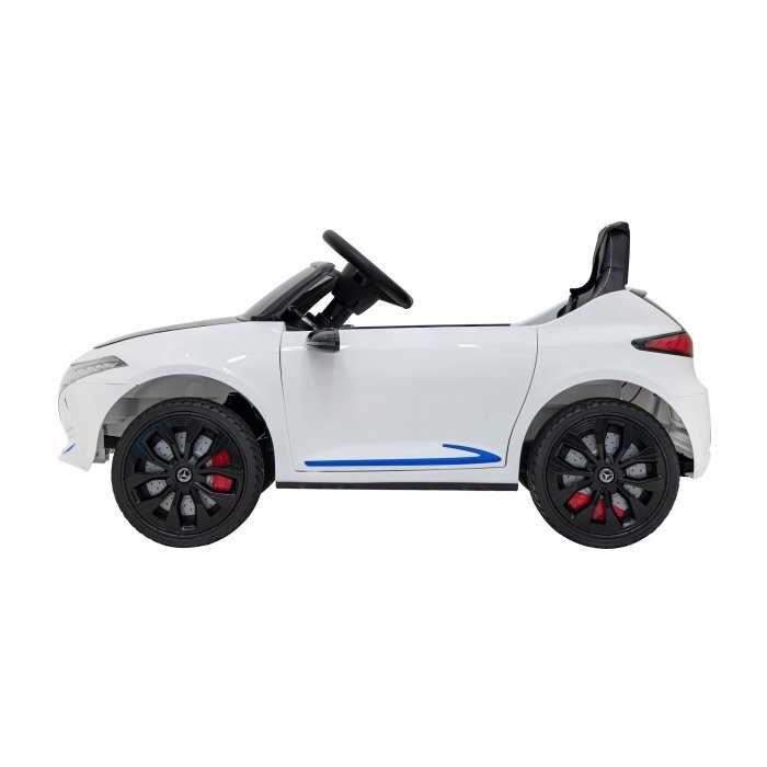 MERCEDES-BENZ Masinuta electrica pentru copii Mercedes Benz AMG EQA alb 70W cu telecomanda sunete suspensii lumini scaun piele si roti din spuma Eva