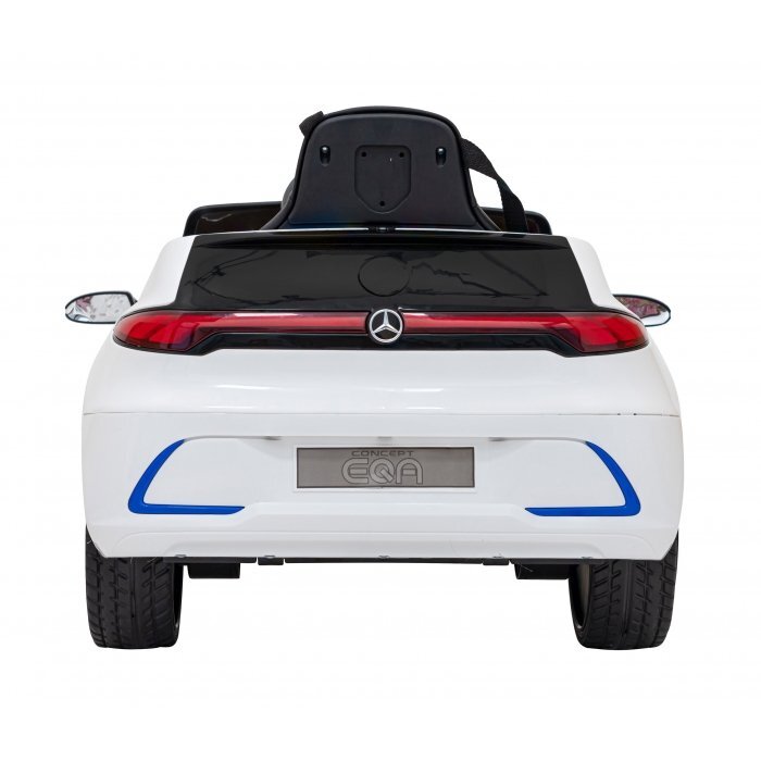 MERCEDES-BENZ Masinuta electrica pentru copii Mercedes Benz AMG EQA alb 70W cu telecomanda sunete suspensii lumini scaun piele si roti din spuma Eva