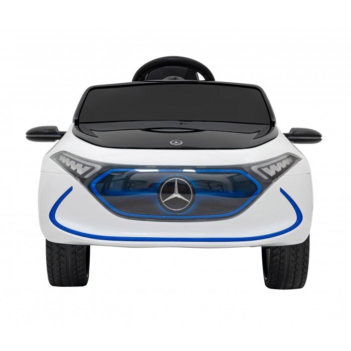 MERCEDES-BENZ Masinuta electrica pentru copii Mercedes Benz AMG EQA alb 70W cu telecomanda sunete suspensii lumini scaun piele si roti din spuma Eva