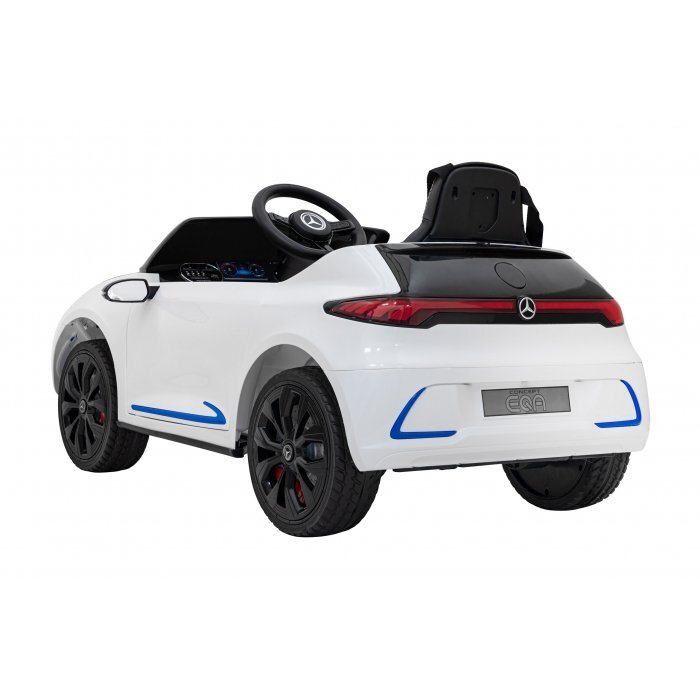 MERCEDES-BENZ Masinuta electrica pentru copii Mercedes Benz AMG EQA alb 70W cu telecomanda sunete suspensii lumini scaun piele si roti din spuma Eva