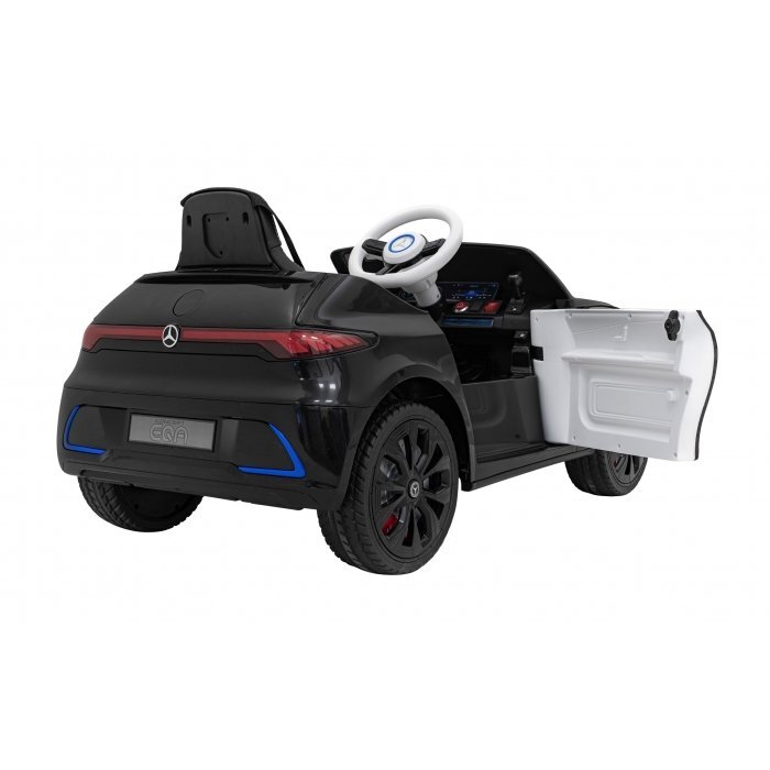 MERCEDES-BENZ Masinuta electrica pentru copii Mercedes Benz AMG EQA negru 70W cu telecomanda sunete suspensii lumini scaun piele si roti din spuma Eva