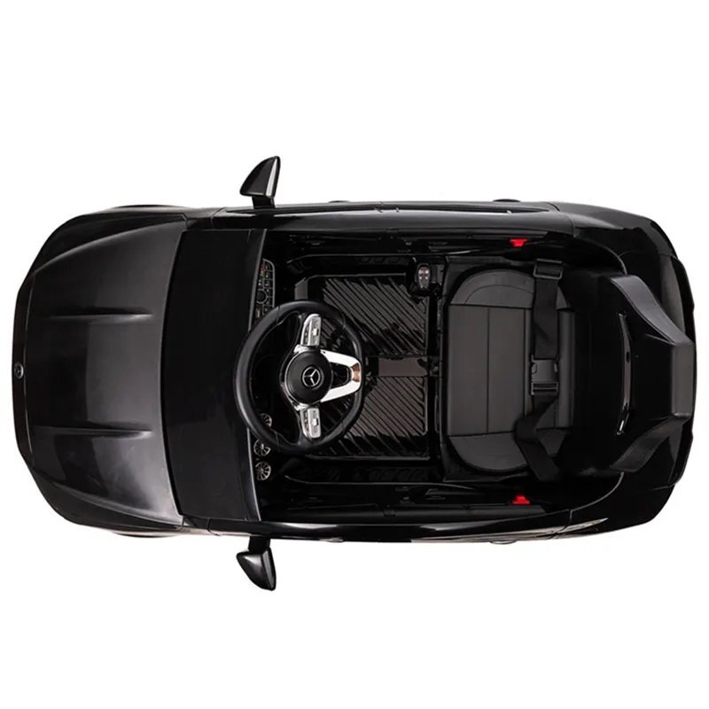 MERCEDES-BENZ Masinuta electrica pentru copii Mercedes Benz CLA45 Black 70W cu echipare Premium si licenta telecomanda oglinzi retrovizoare roti din spuma Eva si scaun din piele