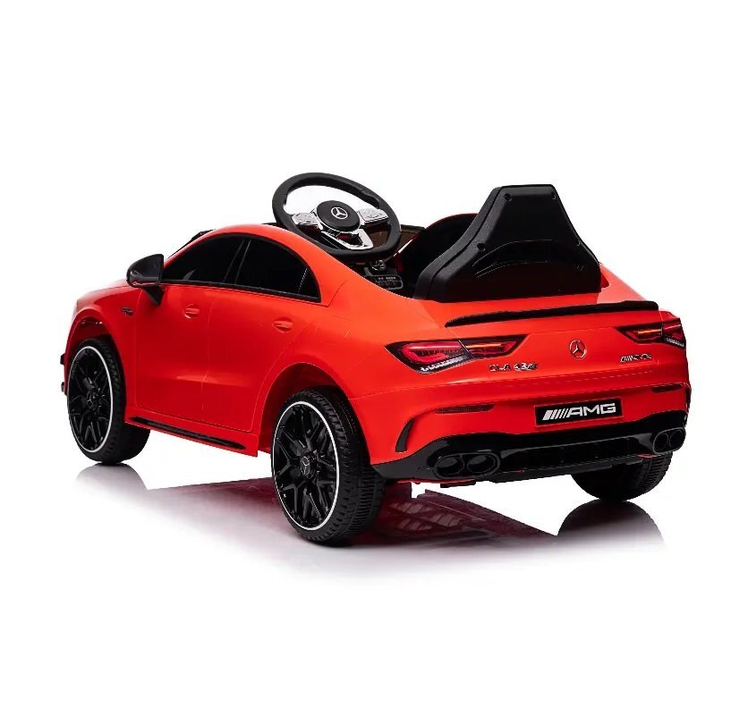 MERCEDES-BENZ Masinuta electrica pentru copii Mercedes Benz CLA45 Red 70W cu echipare Premium si licenta telecomanda oglinzi retrovizoare roti din spuma Eva si scaun din piele