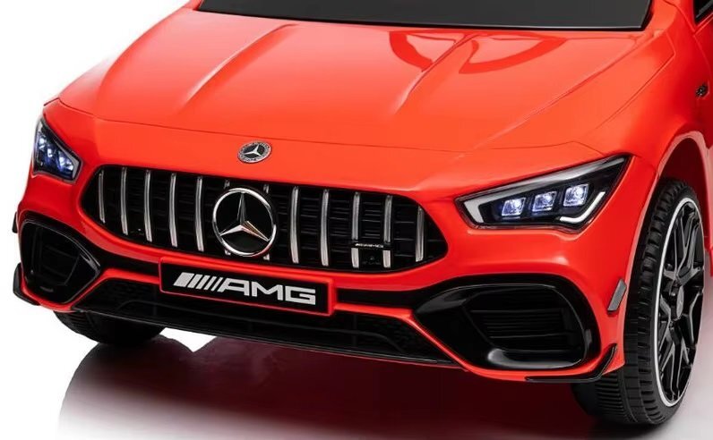 MERCEDES-BENZ Masinuta electrica pentru copii Mercedes Benz CLA45 Red 70W cu echipare Premium si licenta telecomanda oglinzi retrovizoare roti din spuma Eva si scaun din piele