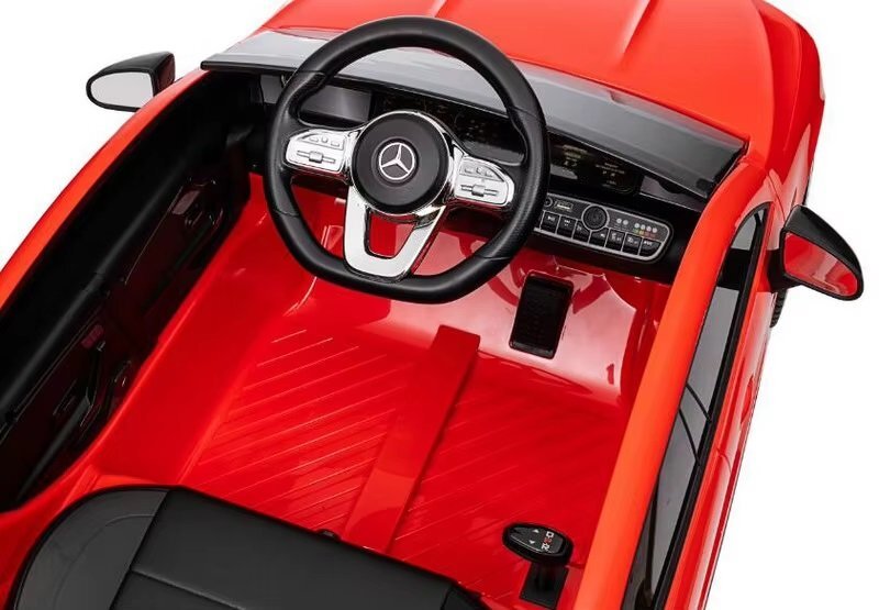 MERCEDES-BENZ Masinuta electrica pentru copii Mercedes Benz CLA45 Red 70W cu echipare Premium si licenta telecomanda oglinzi retrovizoare roti din spuma Eva si scaun din piele