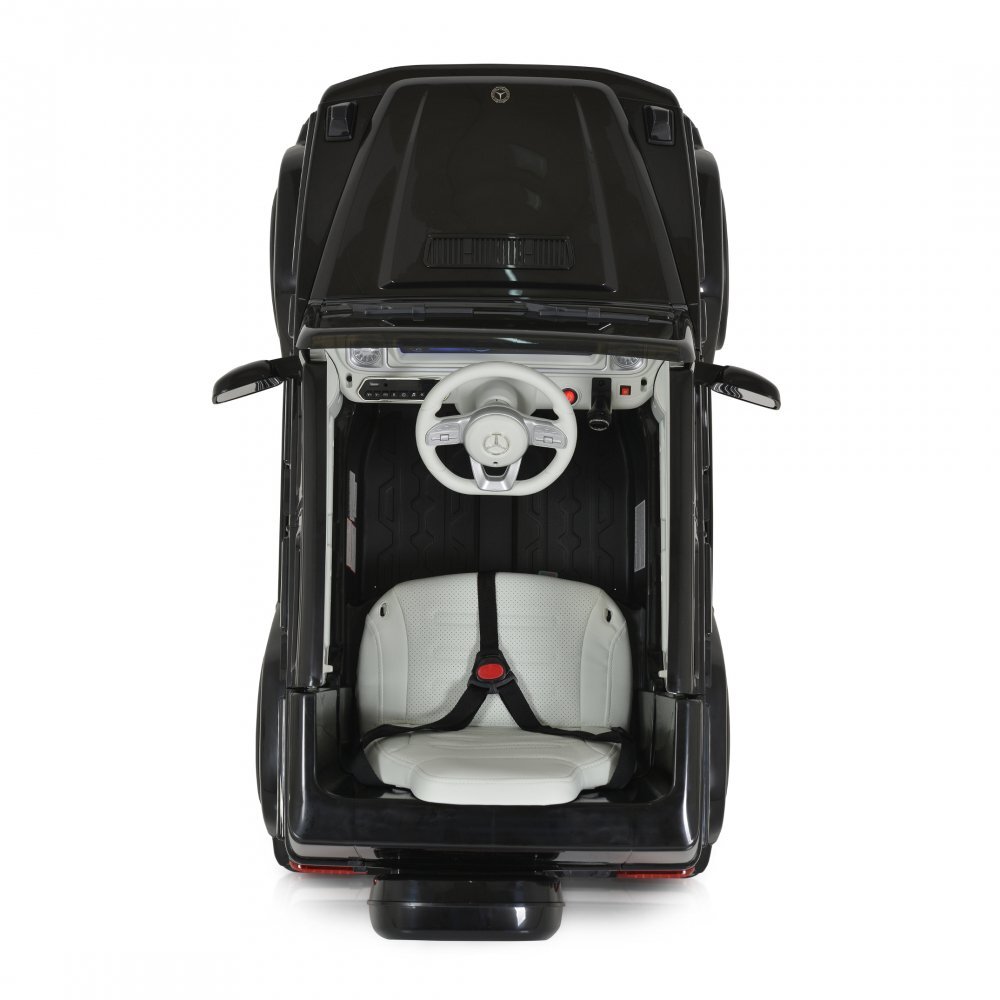 MERCEDES-BENZ Masinuta electrica pentru copii Mercedes Benz EQG Black 12V 90W cu echipare premium scaun piele roti din spuma Eva lumini si panou audio