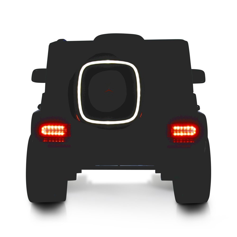 MERCEDES-BENZ Masinuta electrica pentru copii Mercedes Benz EQG Black 12V 90W cu echipare premium scaun piele roti din spuma Eva lumini si panou audio