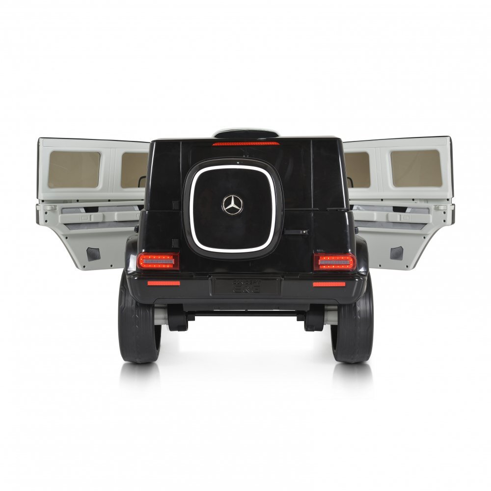 MERCEDES-BENZ Masinuta electrica pentru copii Mercedes Benz EQG Black 12V 90W cu echipare premium scaun piele roti din spuma Eva lumini si panou audio