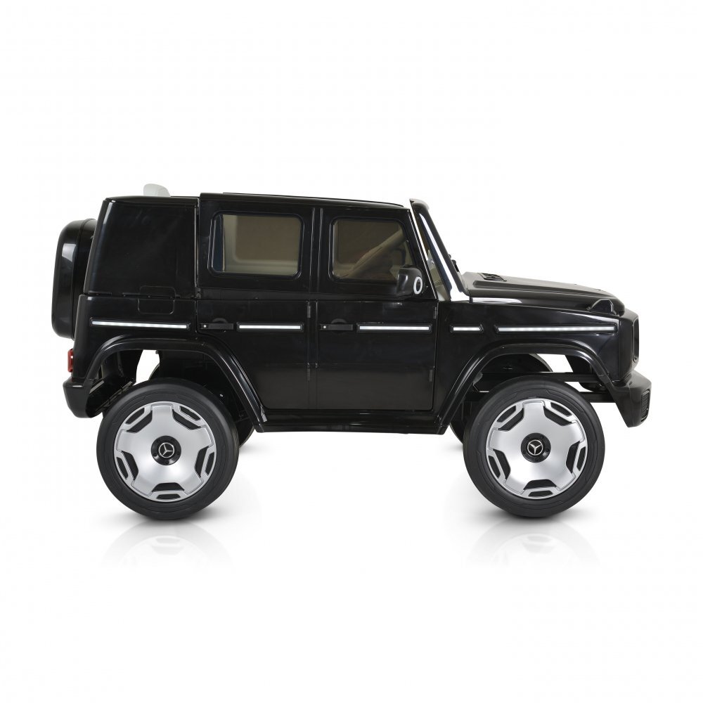 MERCEDES-BENZ Masinuta electrica pentru copii Mercedes Benz EQG Black 12V 90W cu echipare premium scaun piele roti din spuma Eva lumini si panou audio