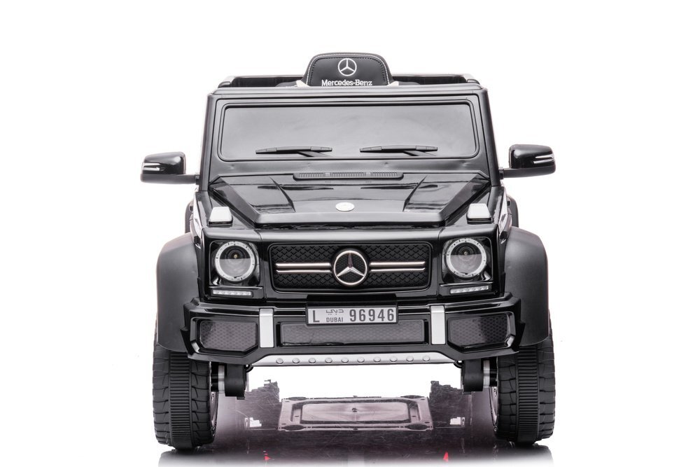 MERCEDES-BENZ Masinuta electrica pentru copii Mercedes Benz G63 6x6 Black cu telecomanda 2.4G motor 6 x 45W baterie 12V10Ah cu faruri roti din EVA sistem audio integrat USB si MP3 AUX dimensiune 120 x 68 x 61 cm