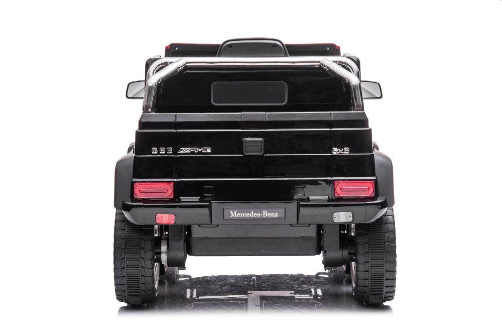 MERCEDES-BENZ Masinuta electrica pentru copii Mercedes Benz G63 6x6 Black cu telecomanda 2.4G motor 6 x 45W baterie 12V10Ah cu faruri roti din EVA sistem audio integrat USB si MP3 AUX dimensiune 120 x 68 x 61 cm