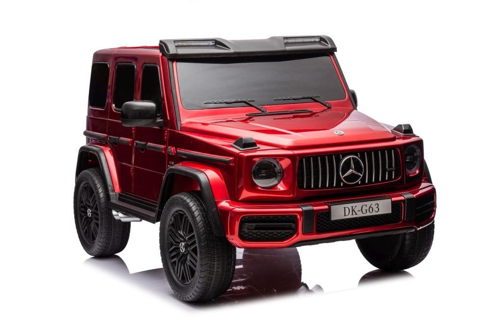 MERCEDES-BENZ Masinuta electrica pentru copii Mercedes Benz G63 XXL tractiune 4x4 cu telecomanda 2.4G 4 motoare de 200W fiecare baterie de 2x24V7Ah faruri luminoase cu USB Bluetooth si afisaj LCD MP4 dimensiune 158 x 93 x 81 cm
