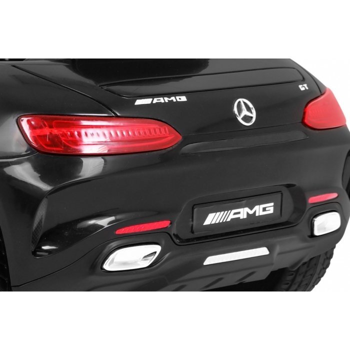 MERCEDES-BENZ Masinuta electrica pentru copii Mercedes Benz GT negru 70W cu telecomanda panou audio scaun piele centura siguranta roti Eva si descchidere usi