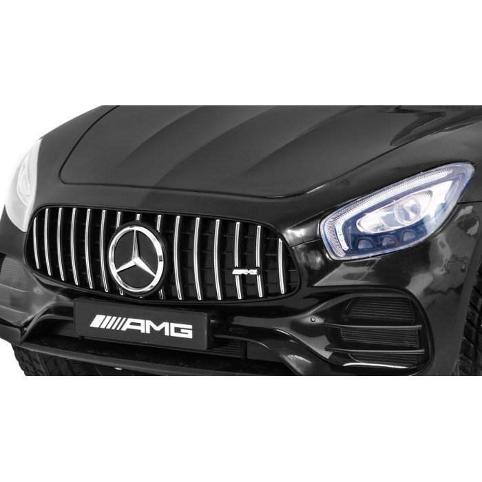 MERCEDES-BENZ Masinuta electrica pentru copii Mercedes Benz GT negru 70W cu telecomanda panou audio scaun piele centura siguranta roti Eva si descchidere usi