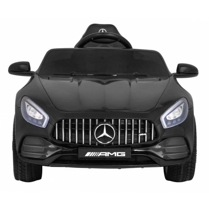 MERCEDES-BENZ Masinuta electrica pentru copii Mercedes Benz GT negru 70W cu telecomanda panou audio scaun piele centura siguranta roti Eva si descchidere usi