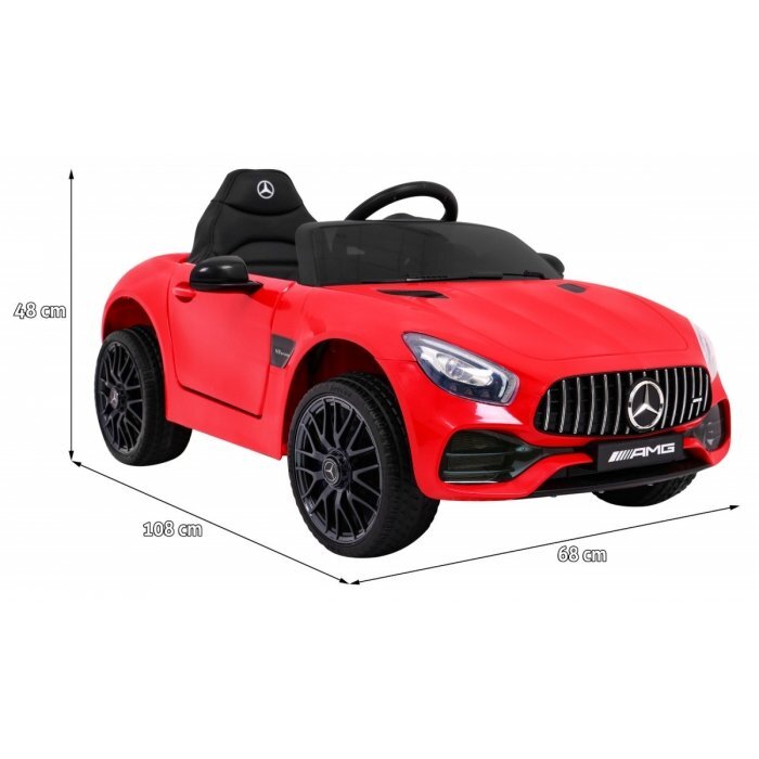 MERCEDES-BENZ Masinuta electrica pentru copii Mercedes Benz GT rosu 70W cu telecomanda panou audio scaun piele centura siguranta roti Eva si descchidere usi