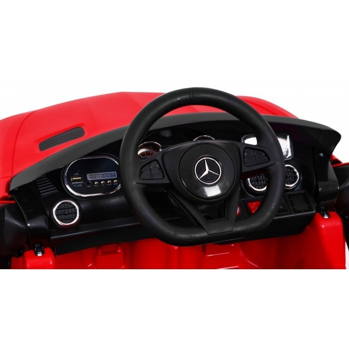 MERCEDES-BENZ Masinuta electrica pentru copii Mercedes Benz GT rosu 70W cu telecomanda panou audio scaun piele centura siguranta roti Eva si descchidere usi