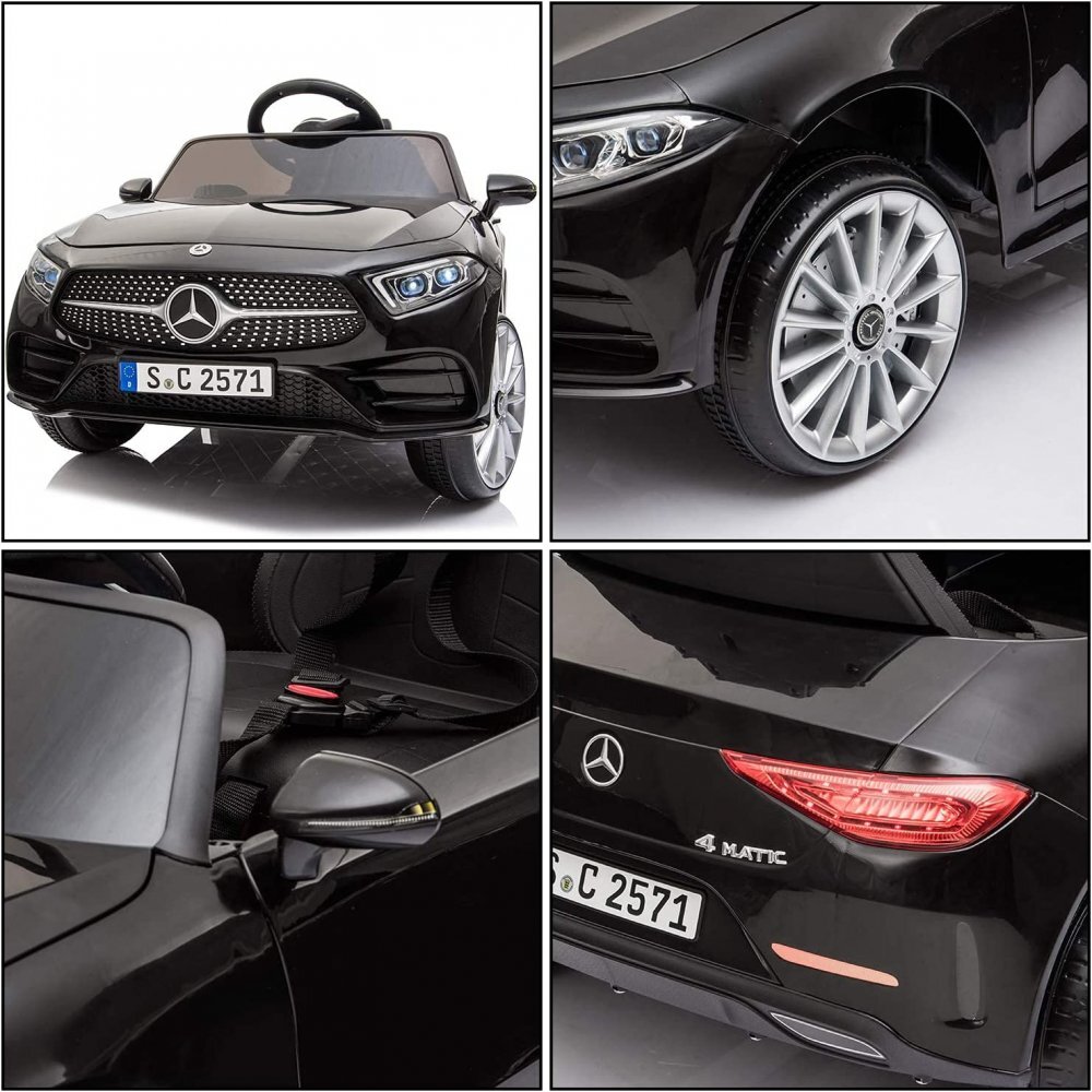 MERCEDES-BENZ Masinuta electrica pentru copii Mercedes CLS350 Black 12V cu telecomanda roti EVA suspensii deschidere usi si lumini