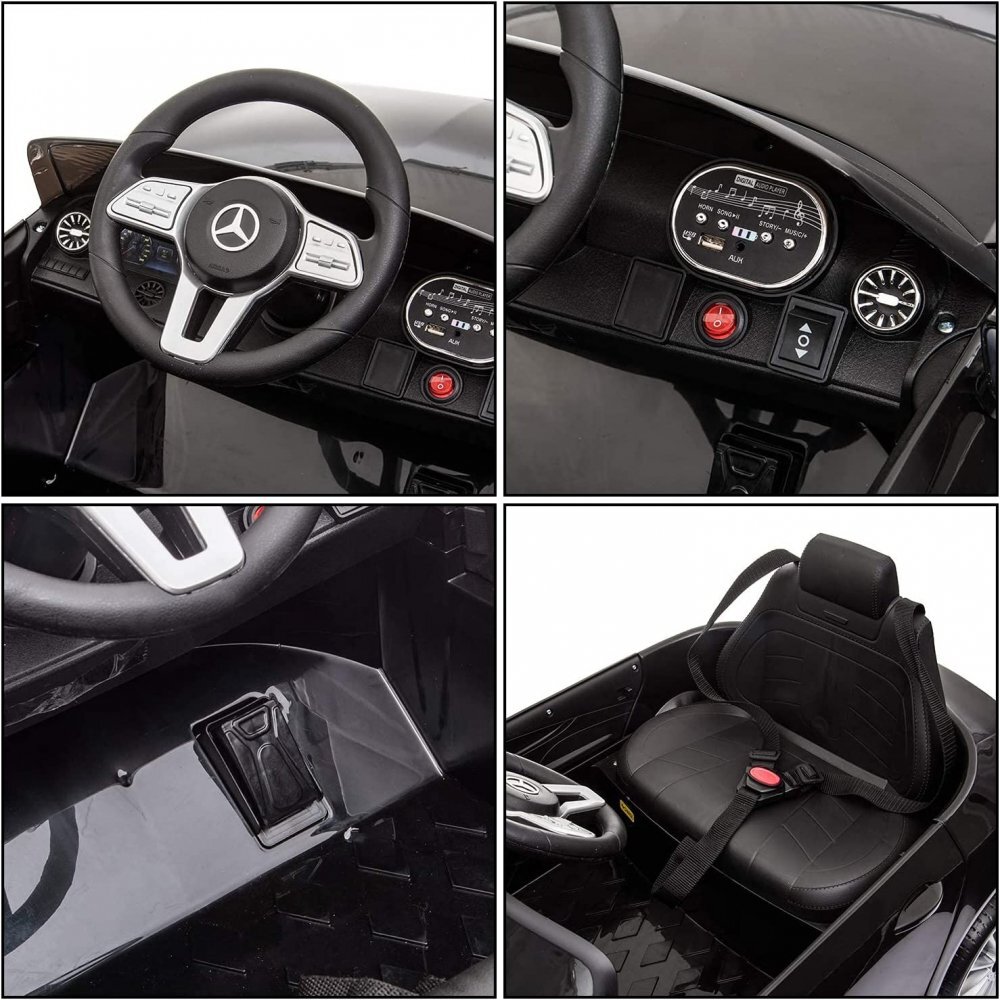 MERCEDES-BENZ Masinuta electrica pentru copii Mercedes CLS350 Black 12V cu telecomanda roti EVA suspensii deschidere usi si lumini