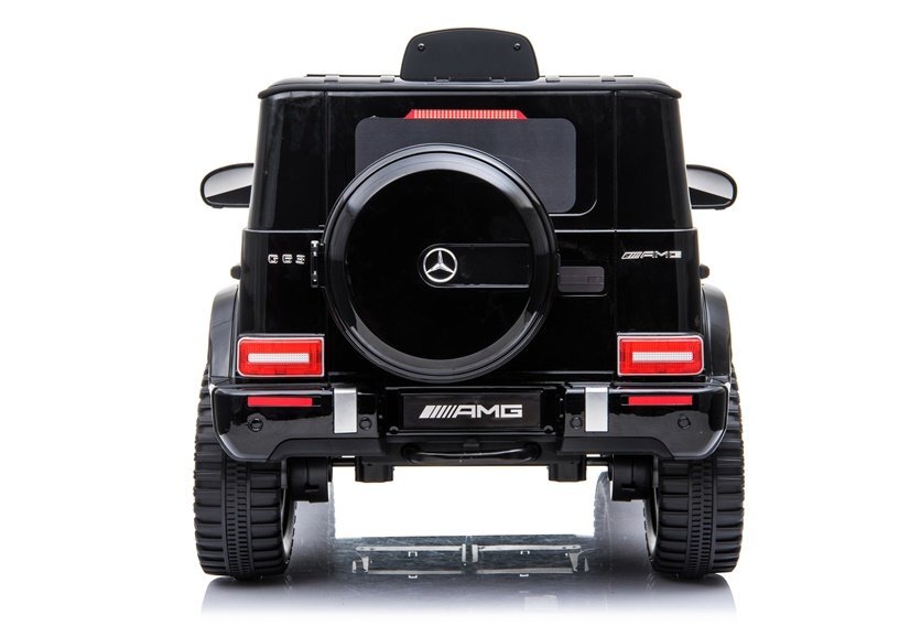 MERCEDES-BENZ Masinuta electrica pentru copii Mercedes G63 AMG Black 90W cu echipare Premium scaun piele roti din spuma Eva panou audio si deschidere usi