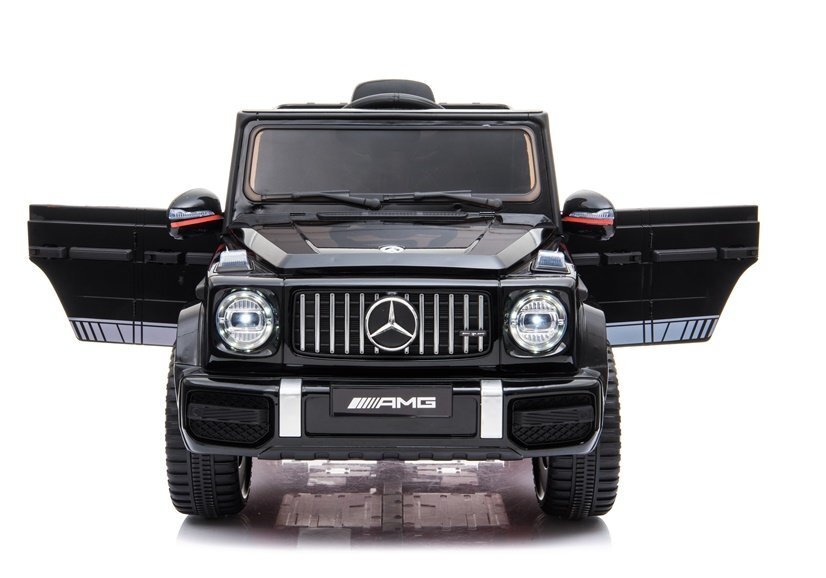 MERCEDES-BENZ Masinuta electrica pentru copii Mercedes G63 AMG Black 90W cu echipare Premium scaun piele roti din spuma Eva panou audio si deschidere usi