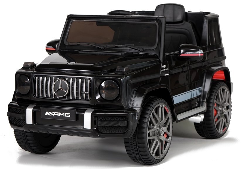MERCEDES-BENZ Masinuta electrica pentru copii Mercedes G63 AMG Black 90W cu echipare Premium scaun piele roti din spuma Eva panou audio si deschidere usi