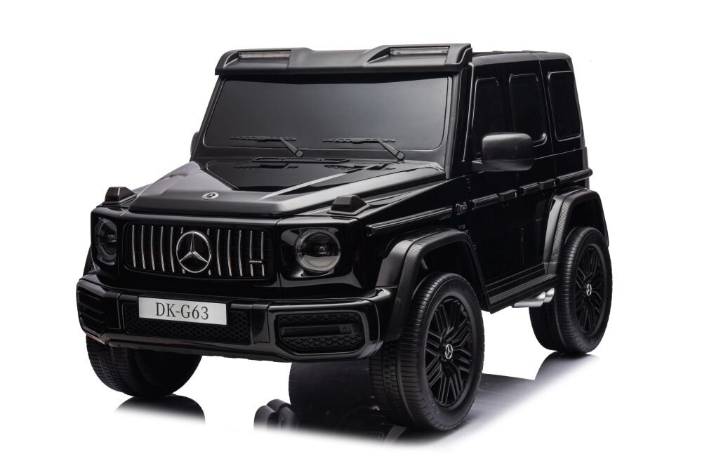 MERCEDES-BENZ Masinuta electrica pentru copii Mercedes G63 XXL 4x4 Black cu echipare Premium 220W si licenta sunete si lumini scaun piele panou audio 2 locuri si roti din spuma Eva
