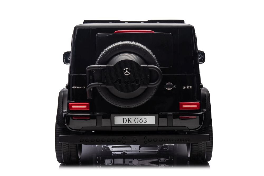 MERCEDES-BENZ Masinuta electrica pentru copii Mercedes G63 XXL 4x4 Black cu echipare Premium 220W si licenta sunete si lumini scaun piele panou audio 2 locuri si roti din spuma Eva
