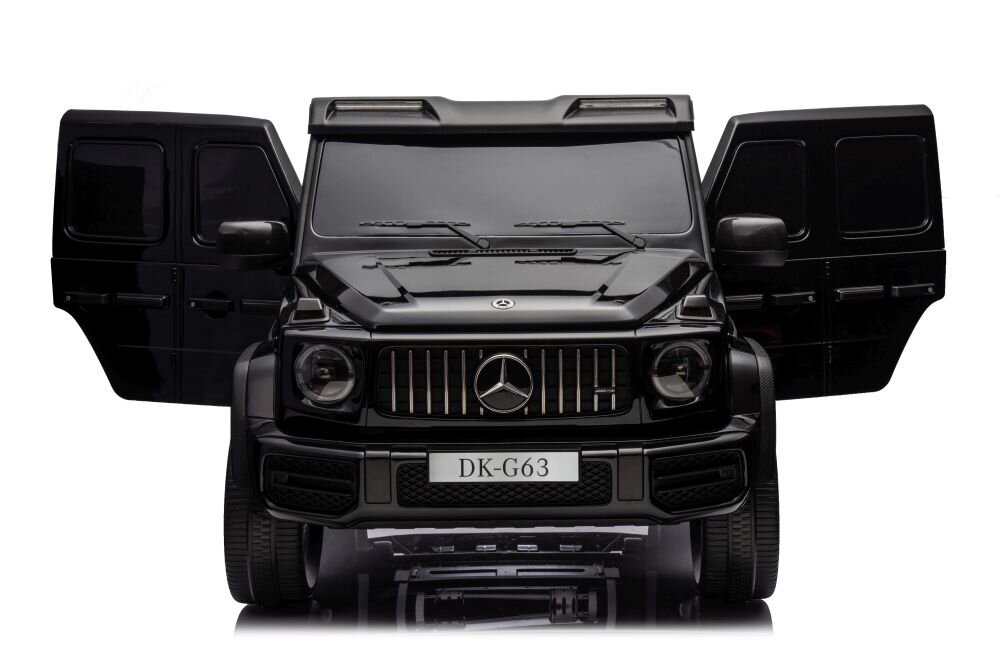 MERCEDES-BENZ Masinuta electrica pentru copii Mercedes G63 XXL 4x4 Black cu echipare Premium 220W si licenta sunete si lumini scaun piele panou audio 2 locuri si roti din spuma Eva