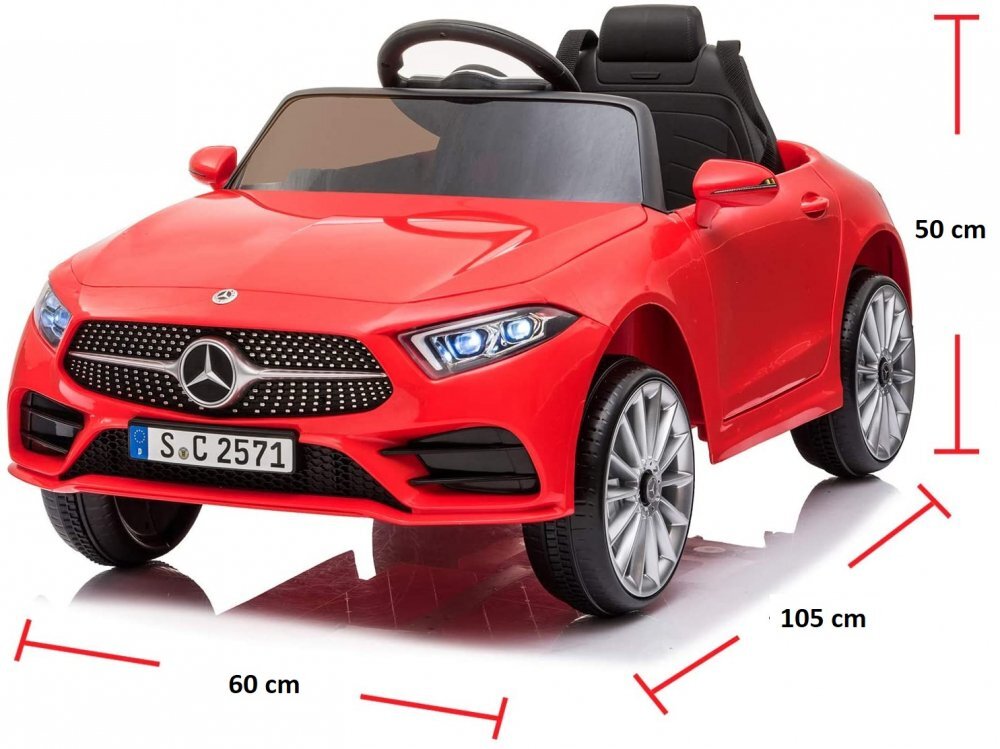MERCEDES-BENZ Masinuta electrica pentru copii Nichiduta Mercedes CLS350 Red 12V 60Wtelecomandaunitate audio cu display si slot card usi cu deschiderefaruri led
