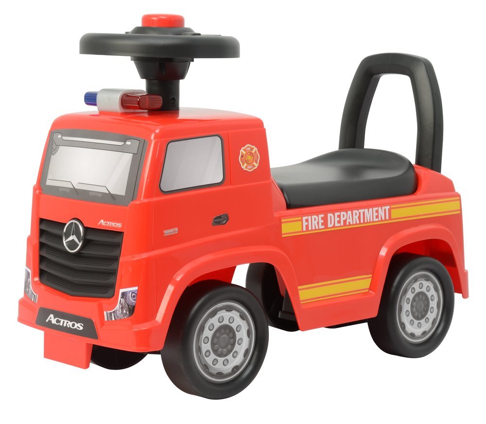 MERCEDES-BENZ Masinuta pentru copii fara pedale Mercedes Fire Departament spatiu de depozitare volan cu sunete lumini protectie antirasturnare