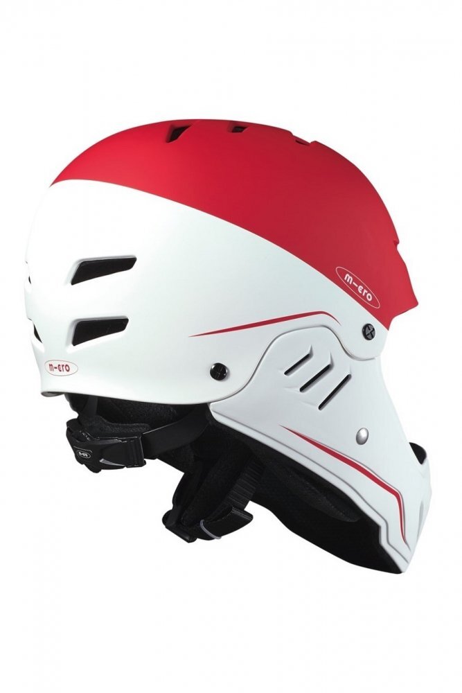 MICRO Casca Racing WhiteRed reglabila orificii de ventilare varsta 3-8 ani